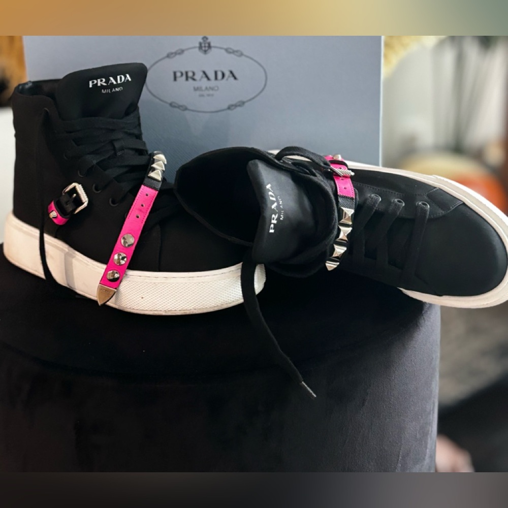 Prada sneakers! WORN ONCE